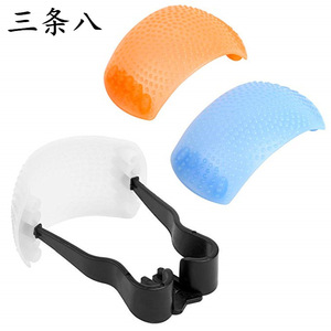 Three Eight <b>Flash</b> Diffuser Cover White Orange Blue Universal Plastic Hot Shoe Mount Portable <b>Camera</b> <b>Flash</b> Light Accessory - Product Image 1