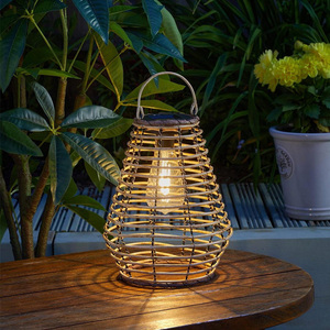 Lámparas <span class=keywords><strong>Solares</strong></span> de Mimbre de Hierro Hechas a Mano, Marca LEADER de Moda para Jardines - Product Image 1