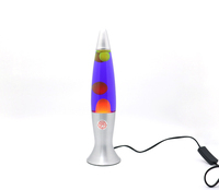 Lampe à lave volcanique contemporaine de 16 pouces, eau transparente avec cire noire, veilleuse LED, prise Europlug, cadeau pour la décoration de la pièce