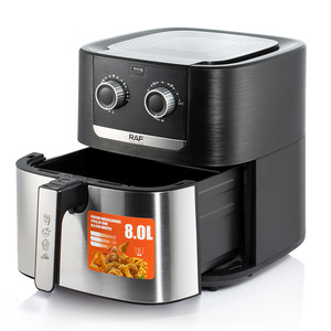 Grande friteuse à air intelligente en acier inoxydable de 8 L avec revêtement antiadhésif, sans huile, électrique, numérique - Product Image 4