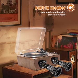 Audmic Sản phẩm mới đ<span class=keywords><strong>a</strong></span> phương tiện-Chức năng DLB-001 sang trọng loa chất lượng cao Máy nghe nhạc ghi âm với độc lập cánh tay Vinyl Máy nghe nhạc - Product Image 6