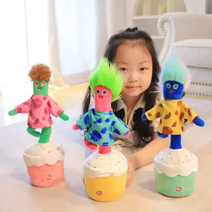 新款爆款电动香肠娃娃毛绒玩具Usb搞笑点亮唱歌舞者布娃娃儿童玩具3至6
