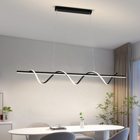 Lustre suspendu linéaire de Style nordique éclairage salle à manger intérieur maison lustre de plafond Led décoratif