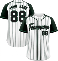 Maillots de baseball classiques rayés camouflage à manches longues, coupe ample, bouton unique, uniforme de baseball sublimé pour jeunes, vente en gros