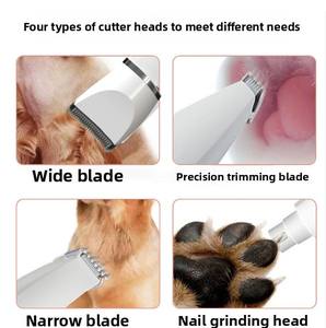 מכונת תספורת חשמלית 4 ב-1 לחיות מחמד, מכונת גילוח, מטחנת ציפורניים, ערכה לטיפוח כלבים - Product Image 5