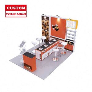 Stand d'exposition pliable en aluminium et tissu, sans assemblage, pour salon professionnel, toile de fond, installation rapide - Product Image 1