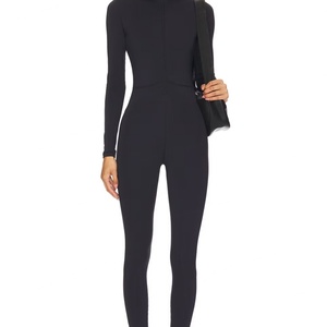 Combinaison de yoga et de fitness pour femmes, dos nu, jambes larges, design ajouré, matière Spandex/Nylon, respirante, extensible dans quatre directions, séchage rapide - Product Image 2