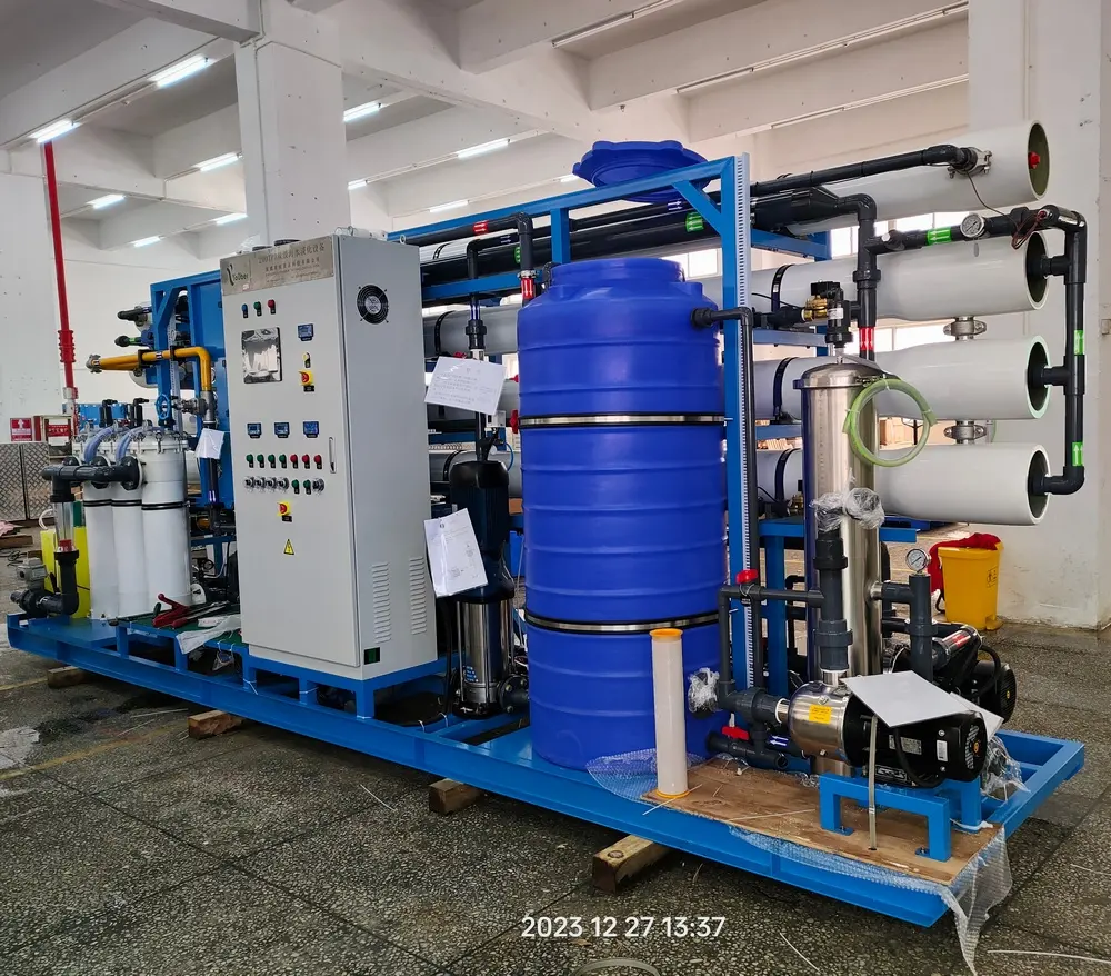 Mesin manufaktur tanaman desalinasi air laut 2,3 hari harga 8 T/H air laut ke air tawar perawatan tanaman RO