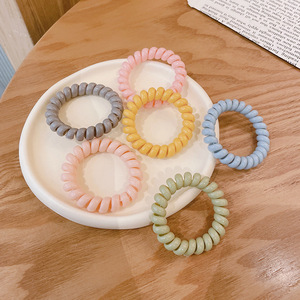 ยางรัดผมสีลูกกวาดแบบใหม่ ดีไซน์เรียบง่าย ไร้รอยต่อ ไม่ทำร้ายเส้นผม แฟชั่นเครื่องประดับผมสำหรับผู้หญิง - Product Image 4