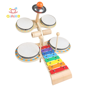 Set De Instrumentos Musicales 6 En 1 De Madera - Tambor, Trompeta, Maracas Y Más, Juguete Montessori Para Niños De 2 A 4 Años