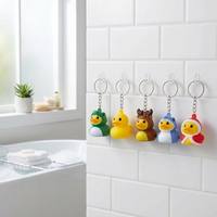 Porte-clés canard en vinyle souple mignon, pendentif de sac canard de dessin animé, cadeau de fête pour enfants, breloque canard à habiller
