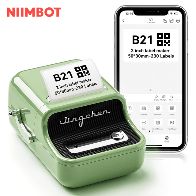 NiiMbot B21 Easy Operated 203dpi Printer Machine Label Thermal Smallest Portable Printer for Jewelry Label