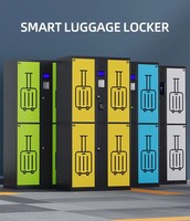 Casier intelligent multi-accès assemblé avec reconnaissance faciale, code-barres et PIN électronique pour supermarchés et magasins de détail, capacité de 100 kg