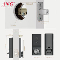 10000mAh batería de litio Tuya App Wifi cerradura de puerta inteligente con tarjeta de cámara contraseña impermeable Ip56 cerradura de puerta de madera con huella dactilar
