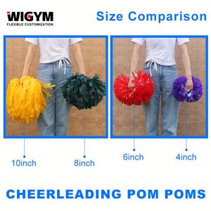 Bán buôn tùy chỉnh Vàng Holographic kim loại cổ vũ POM poms - Product Image 6