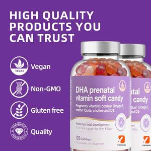 Dha meneal gummies עם אומגה 3 d3 חומצה פולית להתפתחות העובר - Product Image 4