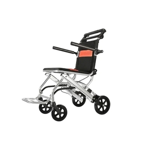 Silla de ruedas plegable ultraligera de aluminio de tránsito de transferencia portátil - Product Image 2