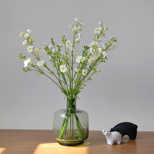 Fleur artificielle réaliste au toucher hydratant, Violet Delphinium, Accessoire pour arrangement floral décoratif, Orchidée artificielle - Product Image 3