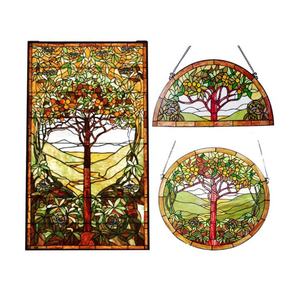 Vidrio Tiffany con Diseño de Árbol de Manzana Personalizado para Puerta, Ventana y Pared Divisoria, Iluminación - Product Image 1