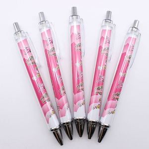 Stylos à bille en plastique mignons et personnalisés, design kawaii, promotionnels, avec logo - Product Image 1