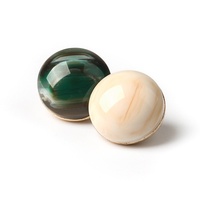Kancing Bulat Retro Jade Logam dan Resin Langsung dari Pabrik untuk Aksesoris Pakaian Kemeja Cheongsam