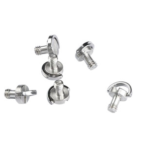 <span class=keywords><strong>Vis</strong></span> à dégagement rapide en acier inoxydable SS304 avec anneau en D 1/4-20 3/8, <span class=keywords><strong>vis</strong></span> de caméra en acier au carbone nickelé avec anneau en C pour trépied, monopode et montage photographique - Product Image 2