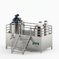 Équipement de mélange par émulsification sous vide fixe, moteur DC, machine à fabriquer de la peinture liquide, du savon chimique, homogénéisateur, mélangeur cosmétique