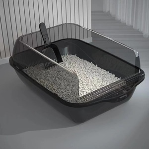 Extra Large Semi Enclosed <b>Cat</b> <b>Litter</b> Box 50x36x20cm With Sifter For <b>Cats</b> Pet Supplies - Product Image 4