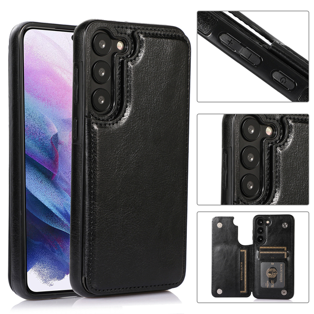 Wallet PU Leather Phone Case with Card Holder for Samsung S25 Ultra S24 FE S23 Plus A35 A55 A15 A54 A16 Luxury Wallet Card Cover