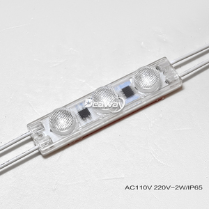 <span class=keywords><strong>Module</strong></span> LED 220V <span class=keywords><strong>SMD</strong></span> 3030 3LED 2W IP65 Étanche Blanc Chaud Bleu pour enseignes lumineuses double face - Product Image 1