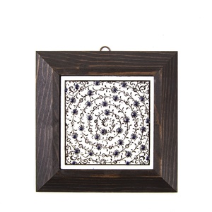 Turco pintado a mano de cerámica marco 10x10 cm decoración de la pared de azulejos de Turquía - Product Image 1