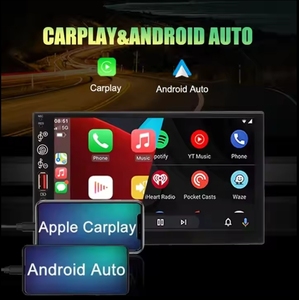 7 pulgadas 1 Din Universal inalámbrico Car Audio Radio An-droid Carplay Compatible Panel fijo reproductor Multimedia USB FM características MP3 - Product Image 3