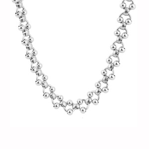New Simple <b>Titanium</b> Steel <b>Chain</b> Collarbone Necklace Silver Plated Fashionable Popular Design Women's Necklaces Wholesale Jewelry - Product Image 6