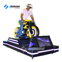 Jeu de moto VR d'intérieur JAMMA avec écran 24 pouces, 4 jeux de course, carte graphique 1060 5G, à monnayeur pour parc VR