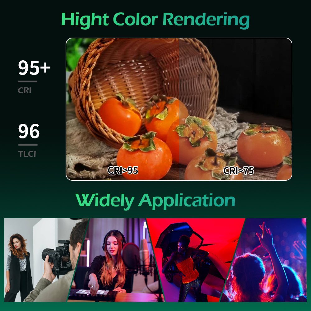 Noiseless! LED panel light 60watt professional audio daylight RGB DMX control 14 effects soft video studio lights 2700-7500k
