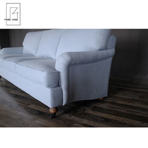 Design professionnel Hamptons meubles style oeuf de <span class=keywords><strong>canard</strong></span> <span class=keywords><strong>bleu</strong></span> lin rouleau bras <span class=keywords><strong>canapé</strong></span> - Product Image 4