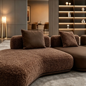 Divano Componibile Moderno Italiano con Forma Curva Speciale, Combinazione di Divani <span class=keywords><strong>per</strong></span> <span class=keywords><strong>Soggiorno</strong></span> di Villa e Arredamento <span class=keywords><strong>per</strong></span> Hall di Hotel - Product Image 6