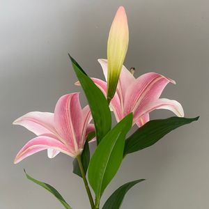 Fleurs artificielles en forme de lys imprimées en 3D, branche unique, haute simulation, décoration de mariage - Product Image 4