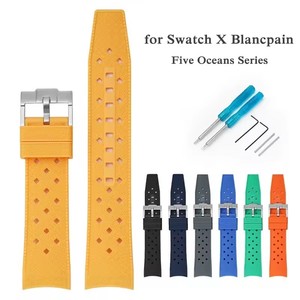Correa de Reloj Deportiva de Silicona Líquida Transpirable e Impermeable para Hombre <span class=keywords><strong>y</strong></span> Mujer, Compatible con S-watch <span class=keywords><strong>y</strong></span> Five Ocean Fifty Fathoms, Extremo Curvo de 22 mm - Product Image 1