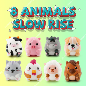 Jouet Squishy PU 8 animaux à remontée lente, coloré, en forme d'animal simulé, pour le stress - Product Image 2