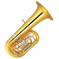 Tuba Rotary Valve JINBAO JBBB-200 Bb dengan Bell 425mm, Lapisan Emas, Kuningan, Instrumen Tiup untuk Pertunjukan Profesional