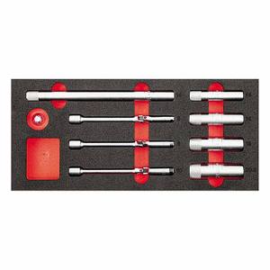 Ensemble d'outils Usag, jeu de douilles 1/4 pouces, acier au chrome vanadium, kit manuel, barre d'extension, 37x23x7,5 cm - Product Image 1