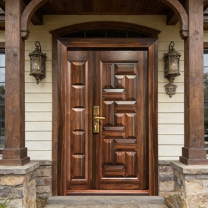 Puerta de Seguridad de Acero Moderna de Alta Calidad, Puerta Metálica de Entrada Principal Exterior para Villa/Apartamento - Product Image 6