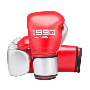 Guantoni da <span class=keywords><strong>Boxe</strong></span> Professionali WOLON in Pelle 8Oz, Resistenti Guantoni da Combattimento in Pelle Big Wolon - Product Image 1