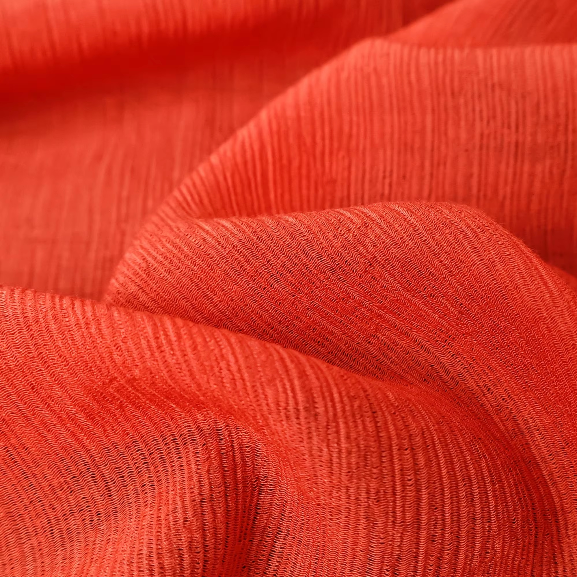 Помео красный Miyake, тонкая текстура морщин, льняная ткань, рубашка Hanfu Qipao, весенне-летняя ткань
