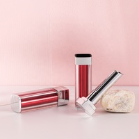 Excellente qualité, conteneur vide haut de gamme transparent rouge clair tube de brillant à lèvres liquide rouge à lèvres emballage de maquillage