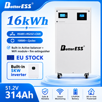 Marko Tested - Stock UE 16kWh+5kW Inversor 51.2V 314Ah Todo en Uno +Equilibrador Activo+Módulo WiFi+Extintor DDP Libre de Impuestos