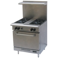 Cuisinière à gaz professionnelle de qualité supérieure en acier inoxydable 100% américain, 4 brûleurs