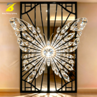Lámpara de Pared de Cristal Radiante de Lujo con Marco de Metal Negro y Pantalla Retroiluminada para Oficinas de Ventas y Clubes de Alta Gama