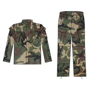Conjunto de uniforme de entrenamiento al aire libre personalizado de KMS, traje táctico de camuflaje, ropa táctica de camuflaje, uniforme táctico para hombres